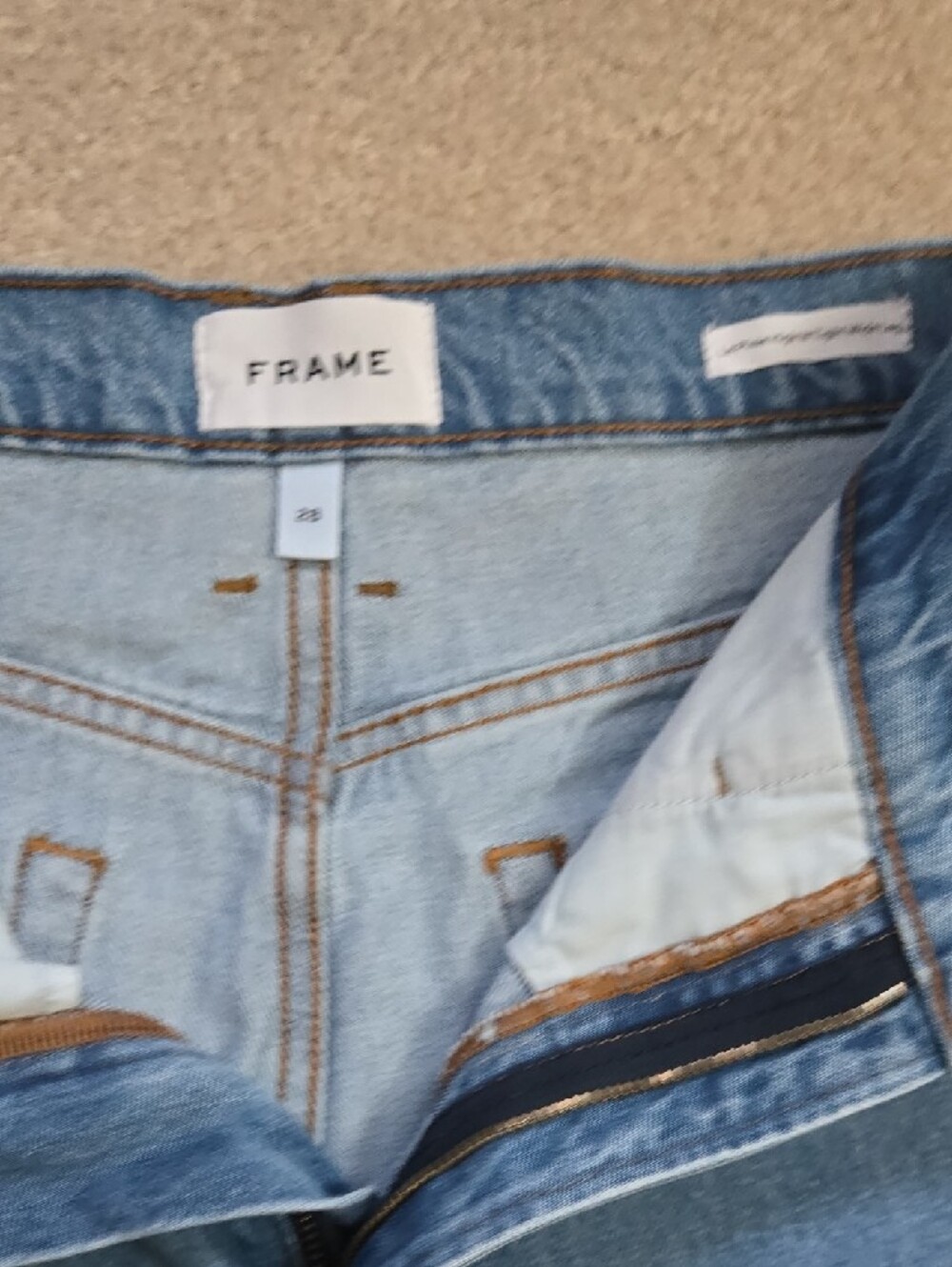 Frame Denim Light Blue Straight Leg Jeans - Picture 2 of 5